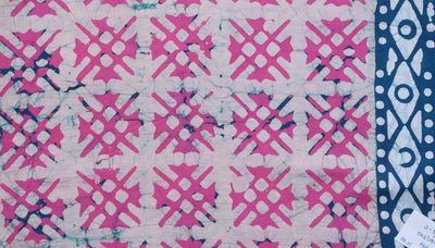 Black Hand Wax Batik Cotton Fabric - SSEthnics