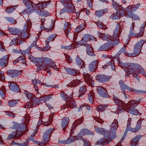 Black Hand Wax Batik Cotton Fabric - SSEthnics