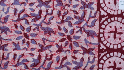 Black Hand Wax Batik Cotton Fabric - SSEthnics