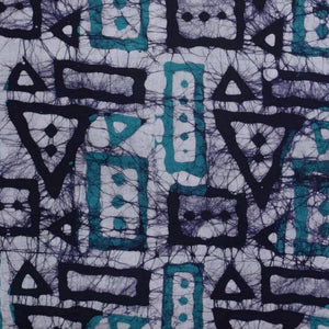 Black Hand Wax Batik Cotton Fabric - SSEthnics