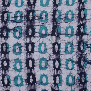 Black Hand Wax Batik Cotton Fabric - SSEthnics