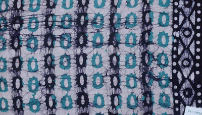 Black Hand Wax Batik Cotton Fabric - SSEthnics