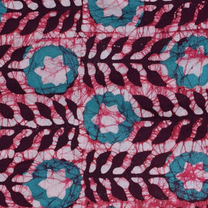 Black Hand Wax Batik Cotton Fabric - SSEthnics