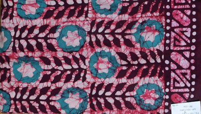 Black Hand Wax Batik Cotton Fabric - SSEthnics