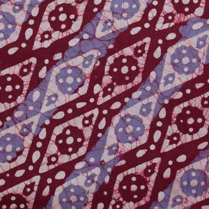 Black Hand Wax Batik Cotton Fabric - SSEthnics