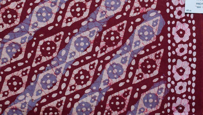 Black Hand Wax Batik Cotton Fabric - SSEthnics