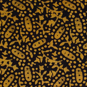 Black Hand Wax Batik Cotton Fabric - SSEthnics