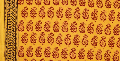 Yellow Bagh Cotton Handblock - SSEthnics