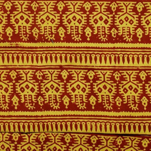 Mustard Yellow Bagh Cotton Handblock - SSEthnics