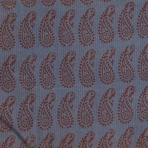 Blue Maheshwari Bagh Hand Block Print - SSEthnics