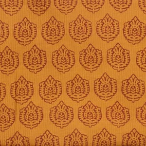Yellow Maheshwari Bagh Hand Block Print - SSEthnics