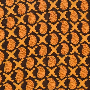 Black Maheshwari Bagh Hand Block Print - SSEthnics