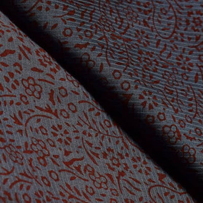 Blue Maheshwari Bagh Hand Block Print - SSEthnics