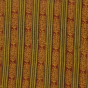 Yellow Maheshwari Bagh Hand Block Print - SSEthnics