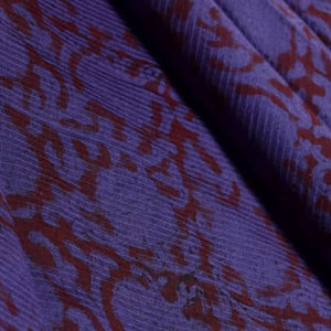 Purple Maheshwari Bagh Hand Block Print - SSEthnics