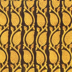 Yellow Maheshwari Bagh Hand Block Print - SSEthnics