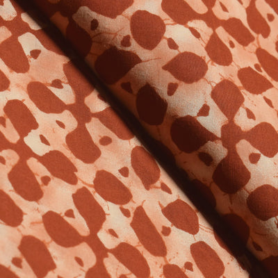 Red Sanganeri Inspired Screen Printed Fabric