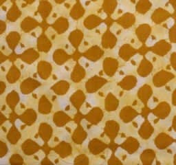 Yellow Sanganeri Inspired Screen Printed Fabric - SSEthnics