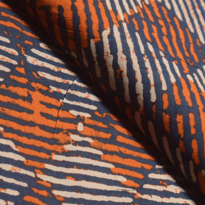 Blue Sanganeri Inspired Screen Printed Fabric