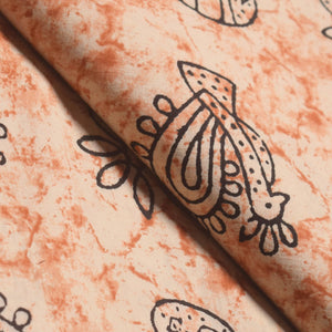 Rust Sanganeri Inspired Screen Printed Fabric