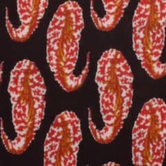Brown Sanganeri Inspired Screen Printed Fabric - SSEthnics