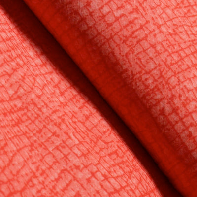 Peach Sanganeri Inspired Screen Print Fabric - SSEthnics