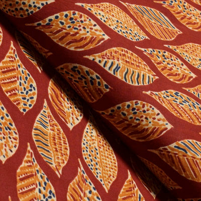 Red Sanganeri Screen Print Fabric Online - SSEthnics