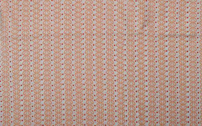 White Sanganeri Inspired Screen Print Fabric - SSEthnics