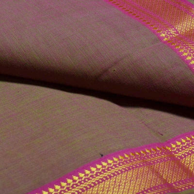 Green Woven Cotton Fabric with Border