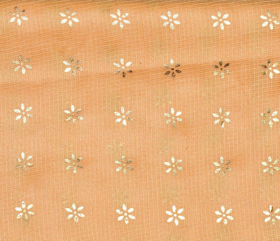 Yellow Kota Gold Print Fabric