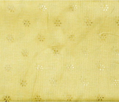 Yellow Kota Gold Print Fabric