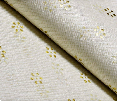Cream Kota Gold Print Fabric