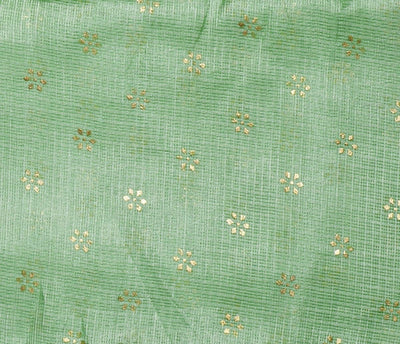 Green Kota Gold Print Fabric
