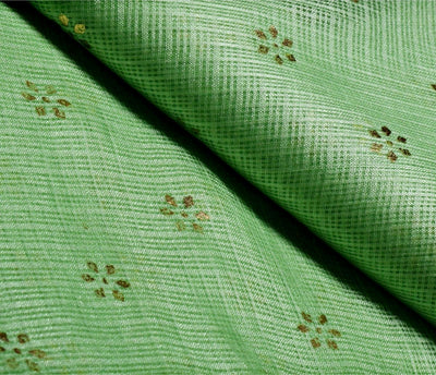 Green Kota Gold Print Fabric