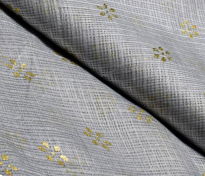 Grey Kota Gold Print Fabric