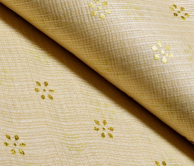 Beige Kota Gold Print Fabric
