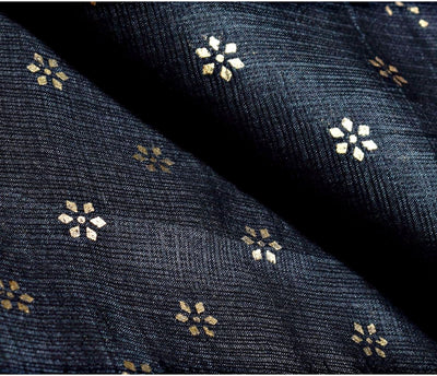 Black Kota Gold Print Fabric