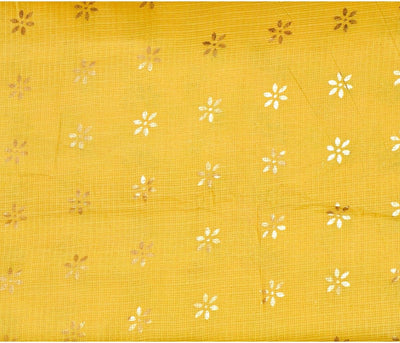 Yellow Kota Gold Print Fabric