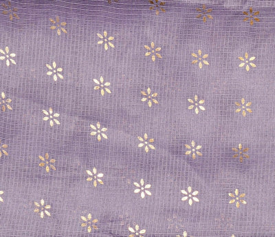 Lavender Kota Gold Print Fabric