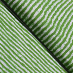 Green Leheriya Sanganeri Screen Print Fabric