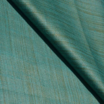 Green Bhagalpuri Cotton Silk Fabric (0.65 CM Cut Piece)
