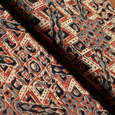 Kalamkari Cotton Handblock Print Fabric - SSEthnics