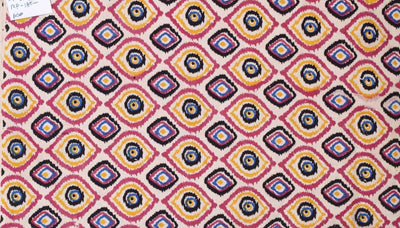 Cream Kalamkari Inspired Screen Print Fabric - SSEthnics