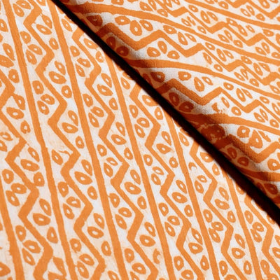 Mustard Yellow Dabu Handblock Print Fabric