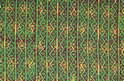 Green Dabu Handblock Print Fabric