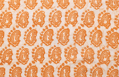 Mustard Yellow Dabu Handblock Print Fabric