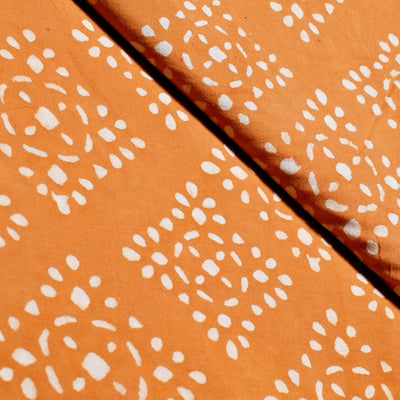 Mustard Yellow Dabu Handblock Print Fabric