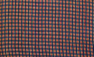 Yellow Ajrakh Triple Block Cotton Fabric - SSEthnics