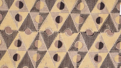 Brown Ajrakh Special Triple Block Cotton Fabric (Cut Piece 2.25Meter)