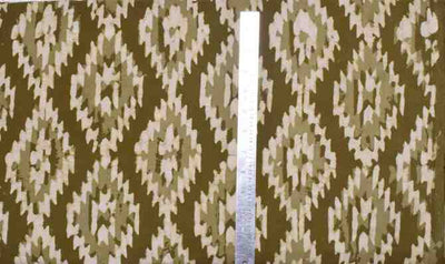 Mehendi Green Dabu Handblock Print Fabric - SSEthnics